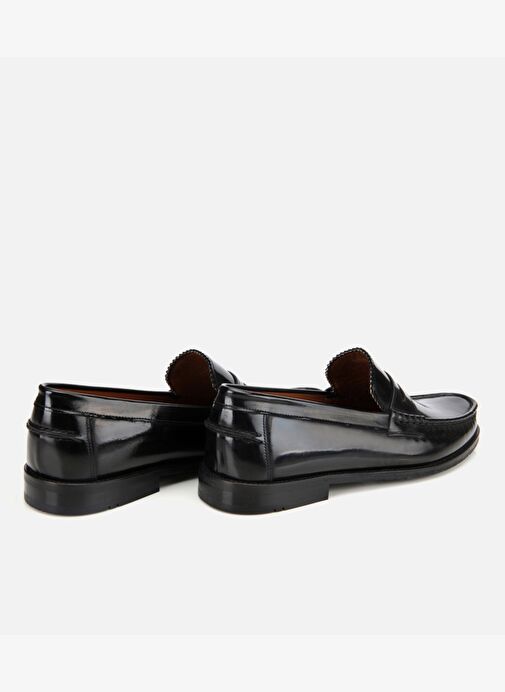 Erkek Açma Deri Siyah Klasik Loafer 02AYH312110A100 - Görsel 5