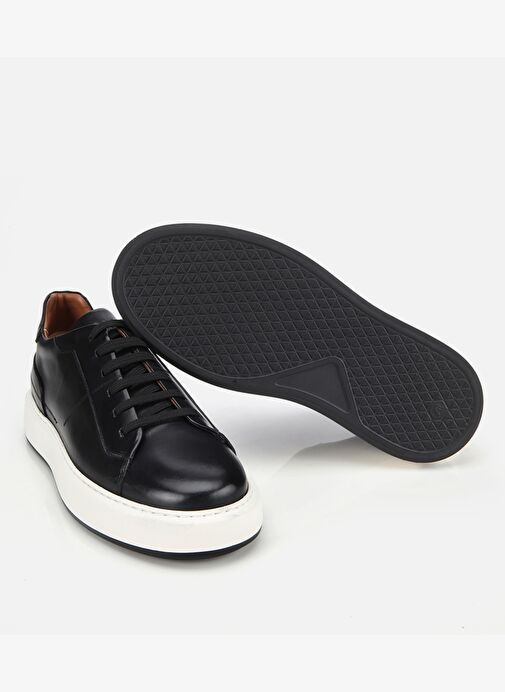 Erkek Deri Siyah Yumuşak Dokulu Günlük Ayakkabı 02AYH312120A100 - Görsel 7