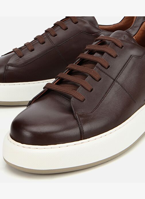 Erkek Deri Kahverengi Yumuşak Dokulu Günlük Ayakkabı 02AYH312120A480 - Görsel 4