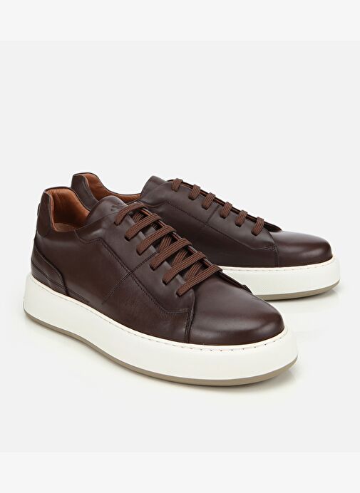 Erkek Deri Kahverengi Yumuşak Dokulu Günlük Ayakkabı 02AYH312120A480 - Görsel 3