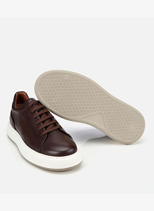 Erkek Deri Kahverengi Yumuşak Dokulu Günlük Ayakkabı 02AYH312120A480 - Görsel 7