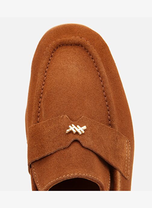 Kadın Süet Deri Taba Yumuşak Dokulu Klasik Loafer 01AYH312410A430 - Görsel 6
