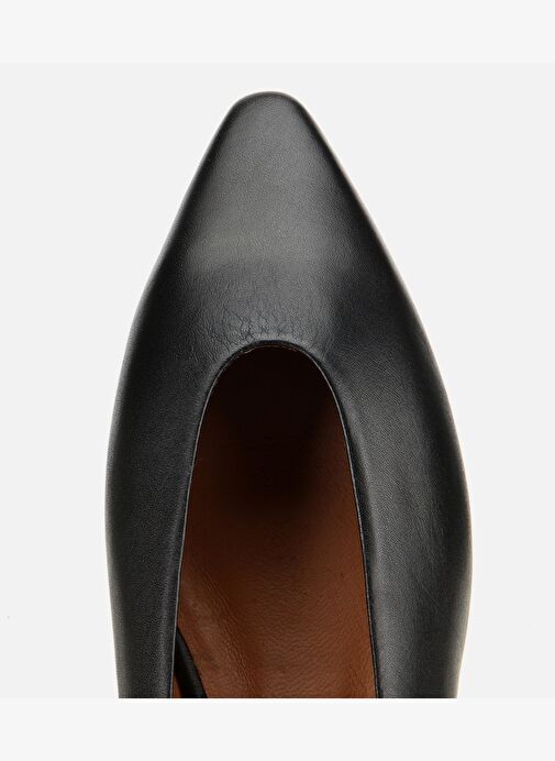 Kadın Deri Siyah Yumuşak Dokulu Babet 01AYH312460A100 - Görsel 6