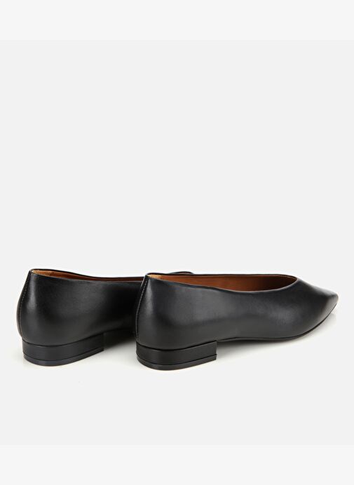 Kadın Deri Siyah Yumuşak Dokulu Babet 01AYH312460A100 - Görsel 5