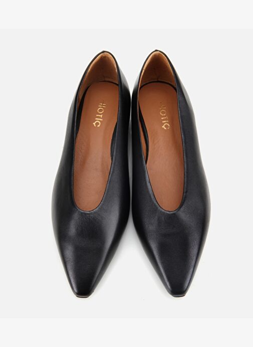 Kadın Deri Siyah Yumuşak Dokulu Babet 01AYH312460A100 - Görsel 7