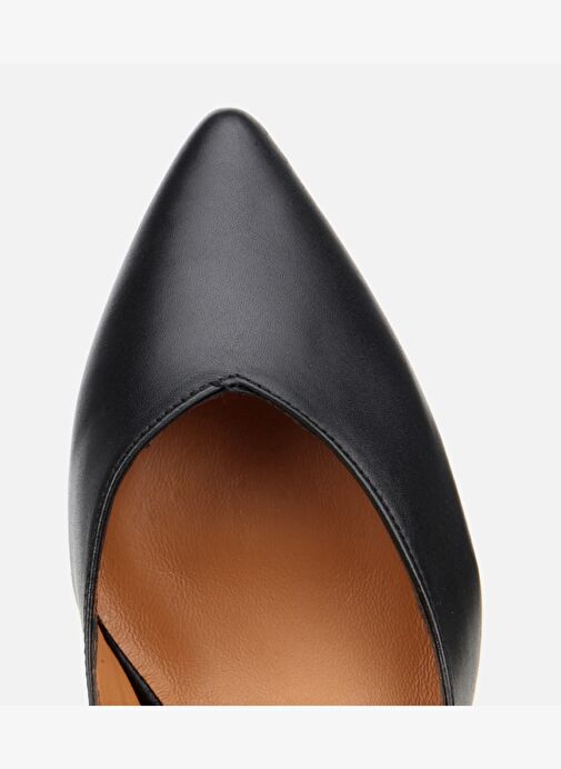 Kadın Deri Siyah Kalın Topuklu Ayakkabı 01AYH312470A100 - Görsel 6