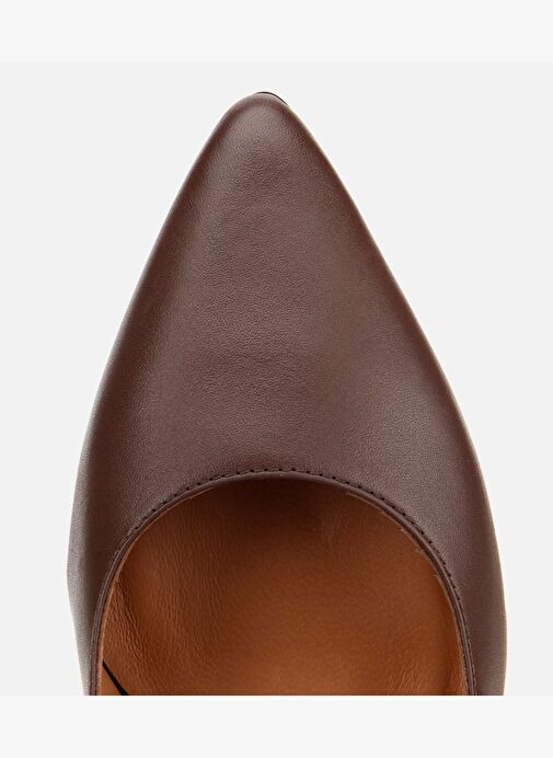 Kadın Deri Kahverengi Esnek Tabanlı İnce Topuklu Stiletto 01AYH312480A480 - Görsel 6