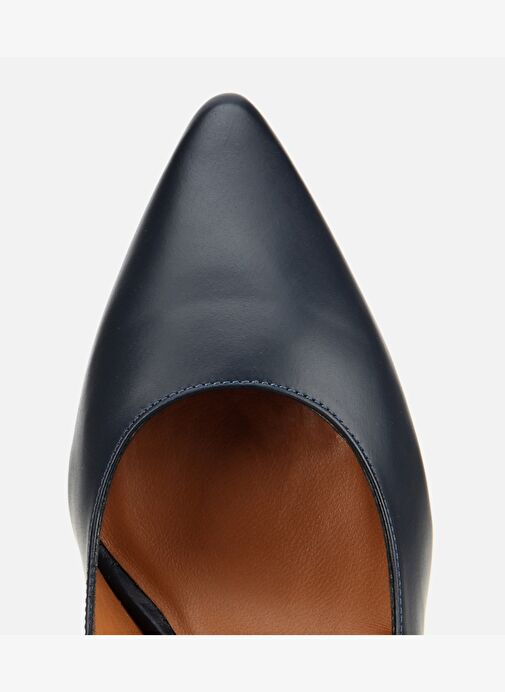 Kadın Deri Lacivert Esnek Tabanlı İnce Topuklu Stiletto 01AYH312480A680 - Görsel 6