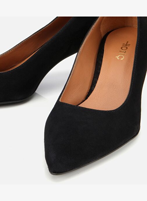Kadın Süet Deri Siyah Esnek Tabanlı İnce Topuklu Stiletto 01AYH312500A100 - Görsel 4