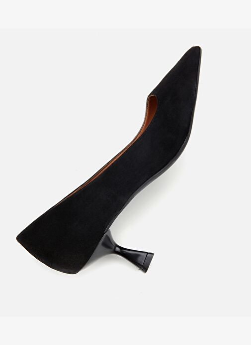Kadın Süet Deri Siyah Esnek Tabanlı İnce Topuklu Stiletto 01AYH312500A100 - Görsel 7