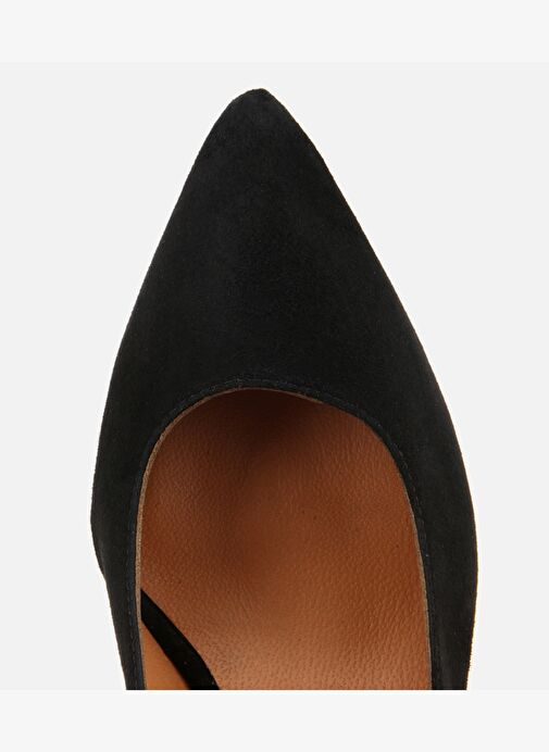 Kadın Süet Deri Siyah Esnek Tabanlı İnce Topuklu Stiletto 01AYH312500A100 - Görsel 6
