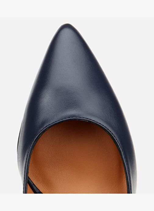 Kadın Deri Lacivert Esnek Tabanlı İnce Topuklu Stiletto 01AYH312510A680 - Görsel 5