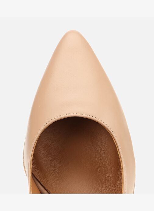 Kadın Deri Bej Esnek Tabanlı İnce Topuklu Stiletto 01AYH312510A330 - Görsel 6