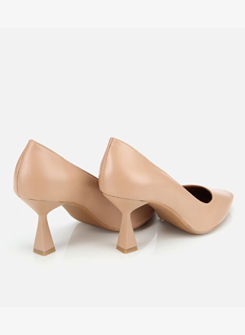 Kadın Deri Bej Esnek Tabanlı İnce Topuklu Stiletto 01AYH312510A330 - Görsel 5