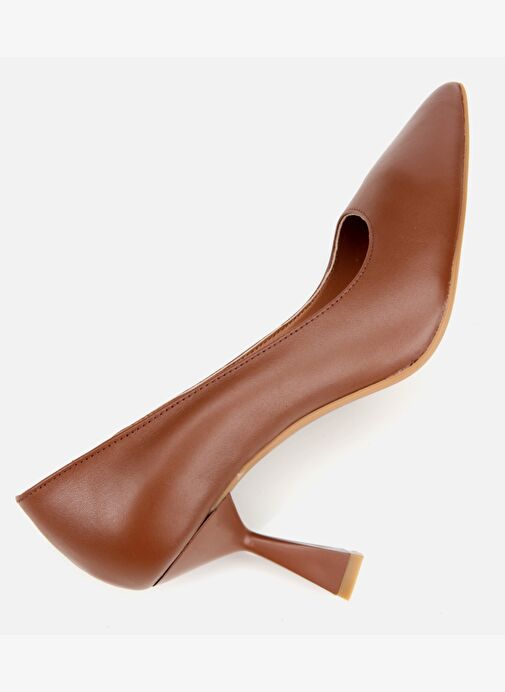 Kadın Deri Kahverengi Esnek Tabanlı İnce Topuklu Stiletto 01AYH312510A370 - Görsel 7