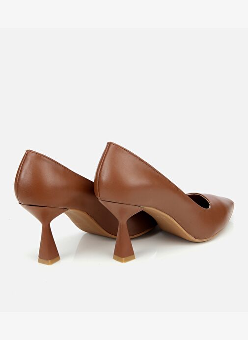 Kadın Deri Kahverengi Esnek Tabanlı İnce Topuklu Stiletto 01AYH312510A370 - Görsel 5