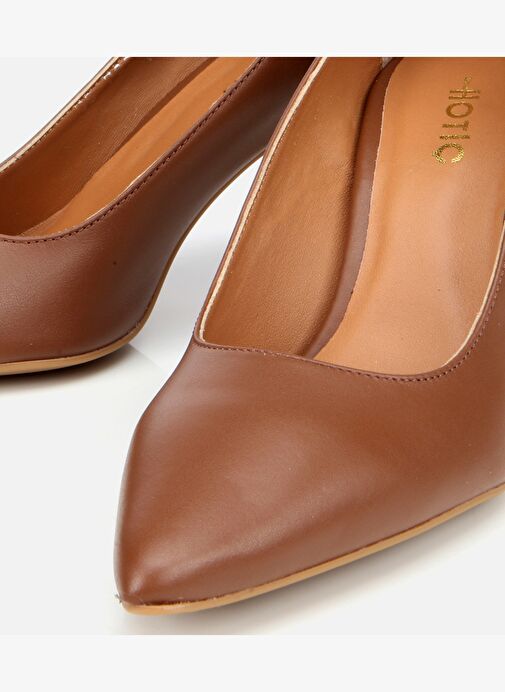 Kadın Deri Kahverengi Esnek Tabanlı İnce Topuklu Stiletto 01AYH312510A370 - Görsel 4