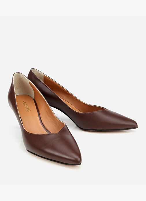 Kadın Deri Kahverengi İnce Topuklu Stiletto 01AYH312520A480 - Görsel 3