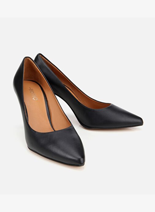 Kadın Deri Siyah Yüksek Topuklu Stiletto 01AYH312530A100 - Görsel 3