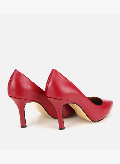 Kadın Deri Kırmızı Yüksek Topuklu Stiletto 01AYH312530A750 - Görsel 5