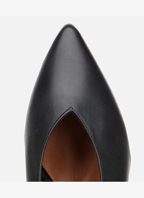 Kadın Deri Siyah Kalın Topuklu Ayakkabı 01AYH312560A100 - Görsel 6
