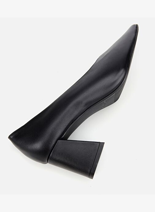 Kadın Deri Siyah Kalın Topuklu Ayakkabı 01AYH312560A100 - Görsel 7