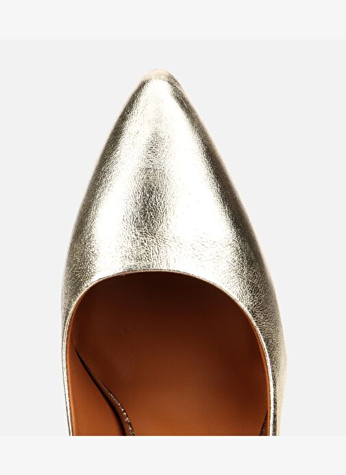 Kadın Deri Gold Yüksek Topuklu Stiletto 01AYH312570A540 - Görsel 6