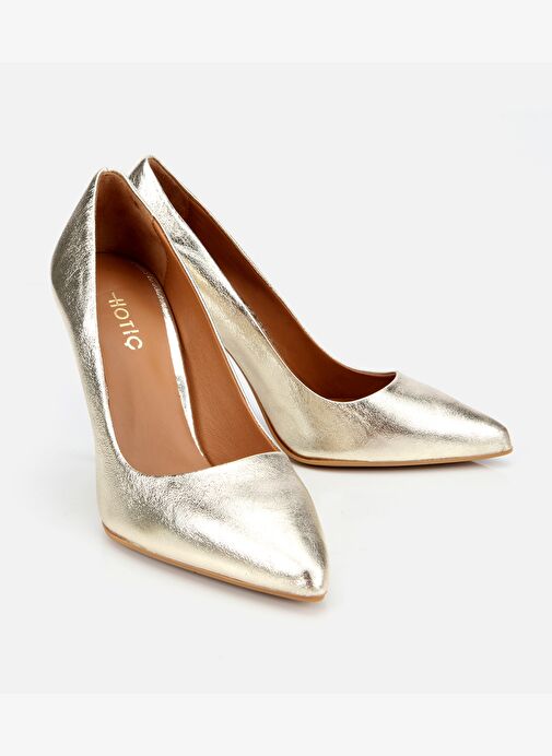 Kadın Deri Gold Yüksek Topuklu Stiletto 01AYH312570A540 - Görsel 3