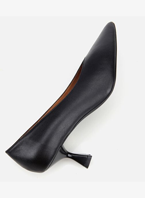 Kadın Deri Siyah İnce Topuklu Stiletto 01AYH312590A100 - Görsel 7