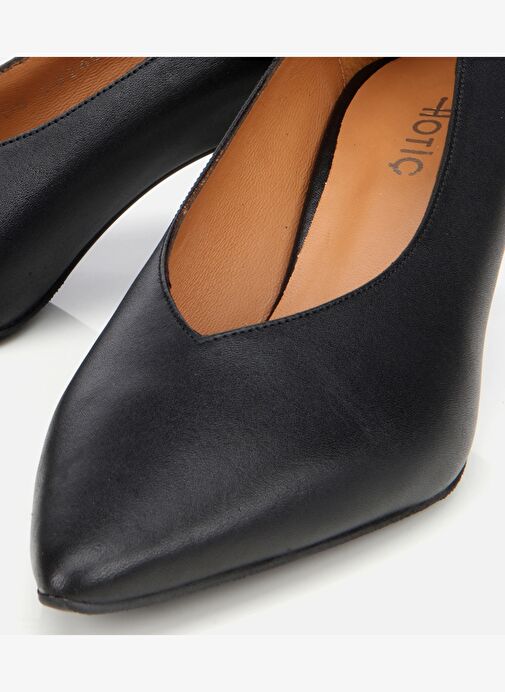 Kadın Deri Siyah İnce Topuklu Stiletto 01AYH312590A100 - Görsel 4