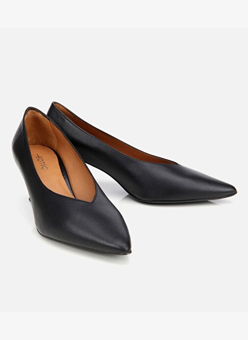 Kadın Deri Siyah İnce Topuklu Stiletto 01AYH312590A100 - Görsel 3