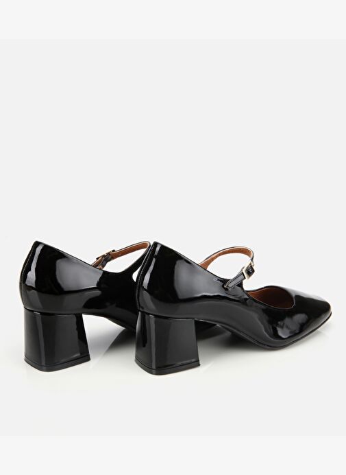 Kadın Rugan Deri Sİyah Mary Jane Kalın Topuklu Ayakkabı 01AYH312600A100 - Görsel 5
