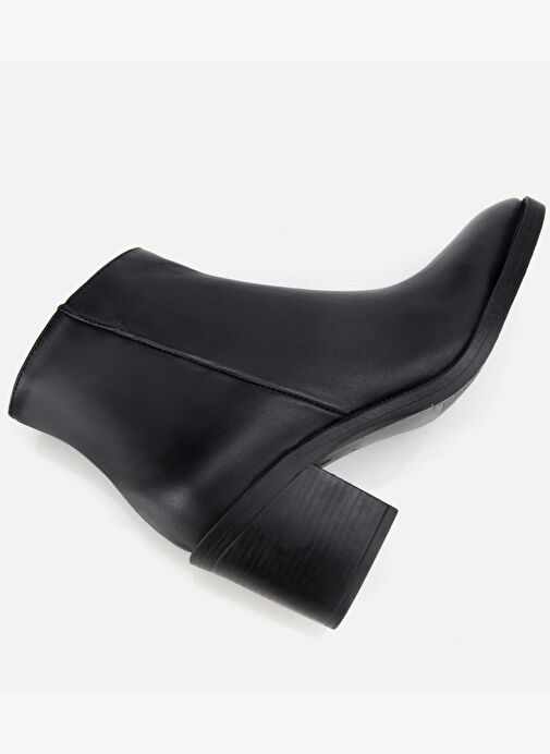 Kadın Deri Siyah Bilekte Topuklu Bot 01BOH312680A100 - Görsel 7