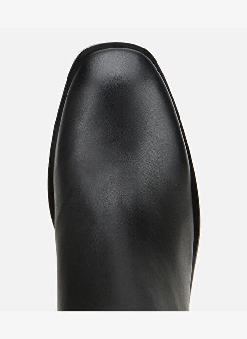 Kadın Deri Siyah Bilekte Topuklu Bot 01BOH312680A100 - Görsel 6