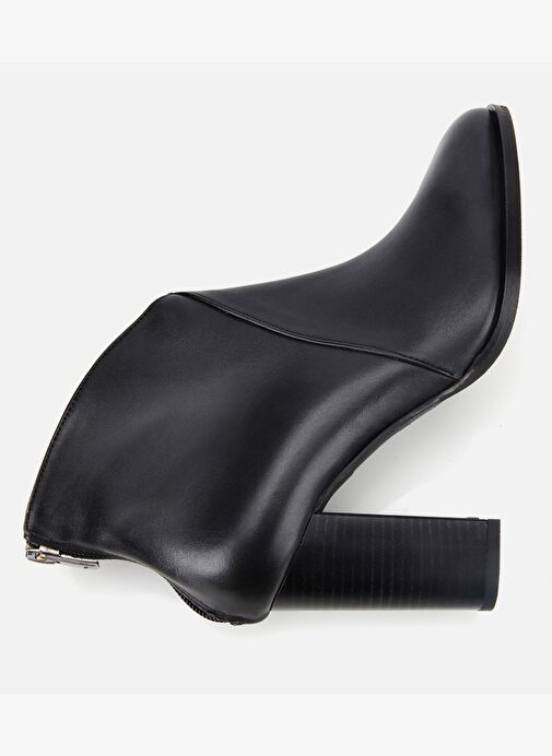 Kadın Deri Siyah Yumuşak Bilekte Topuklu Bot 01BOH312700A100 - Görsel 7