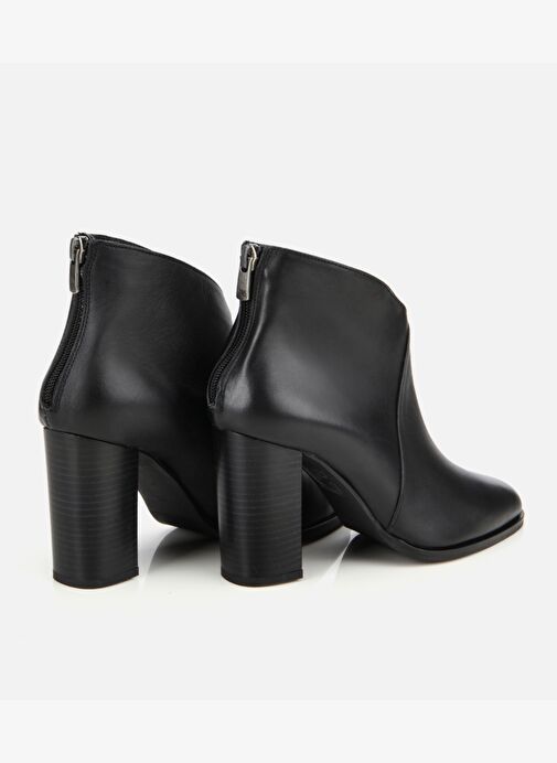 Kadın Deri Siyah Yumuşak Bilekte Topuklu Bot 01BOH312700A100 - Görsel 5