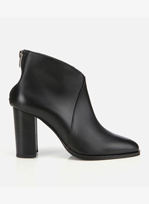 Kadın Deri Siyah Yumuşak Bilekte Topuklu Bot 01BOH312700A100 - Görsel 2