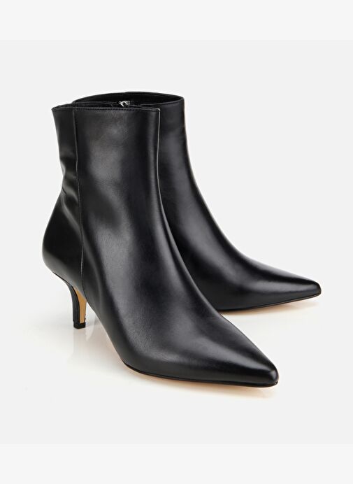 Kadın Deri Siyah Yarım Topuklu Bot 01BOH312710A100 - Görsel 3