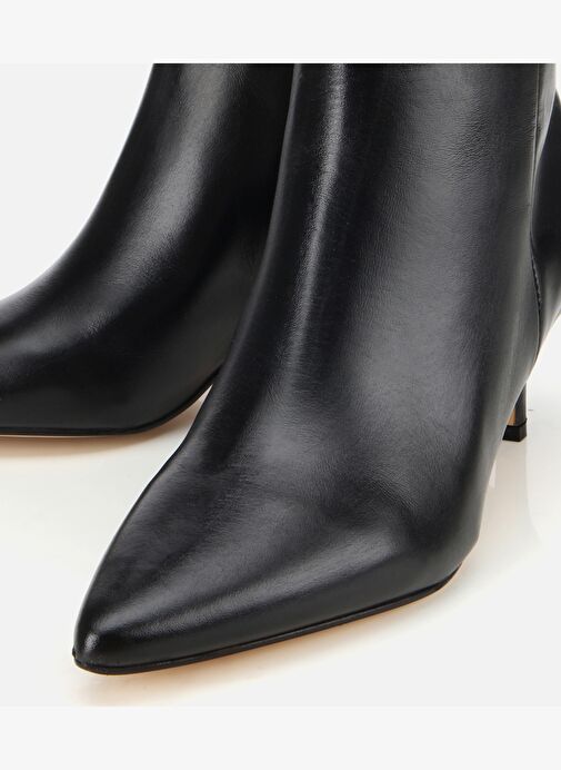 Kadın Deri Siyah Yarım Topuklu Bot 01BOH312710A100 - Görsel 4