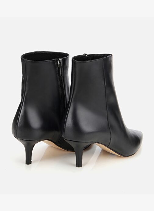 Kadın Deri Siyah Yarım Topuklu Bot 01BOH312710A100 - Görsel 5