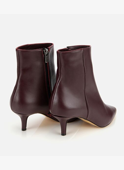 Kadın Deri Bordo Yarım Topuklu Bot 01BOH312710A780 - Görsel 5