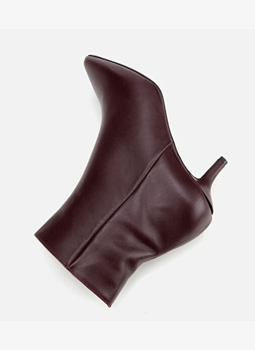 Kadın Deri Bordo Yarım Topuklu Bot 01BOH312710A780 - Görsel 7