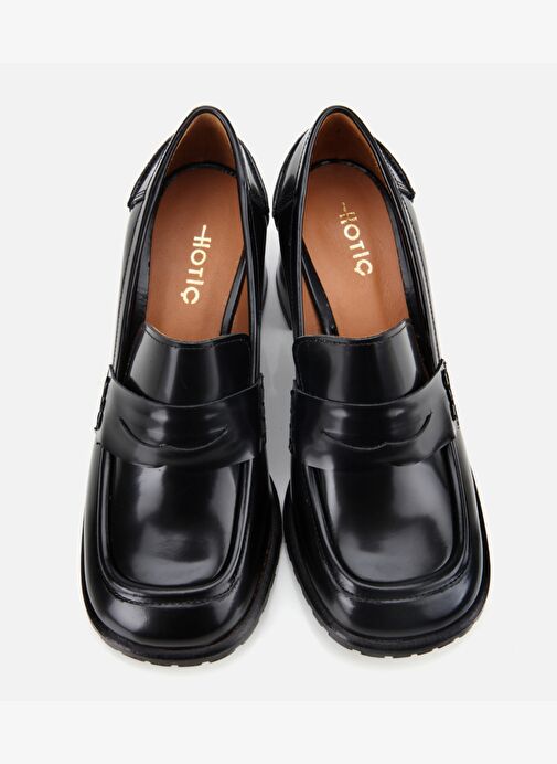 Kadın Açma Deri Siyah Topuklu Klasik Loafer 01AYH312770A100 - Görsel 7