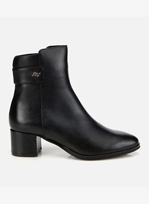 Kadın Deri Siyah Toka Detaylı Bilekte Topuklu Bot 01BOH313370A100 - Görsel 2