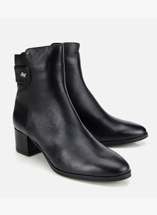 Kadın Deri Siyah Toka Detaylı Bilekte Topuklu Bot 01BOH313370A100 - Görsel 3