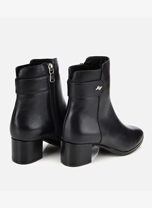 Kadın Deri Siyah Toka Detaylı Bilekte Topuklu Bot 01BOH313370A100 - Görsel 5