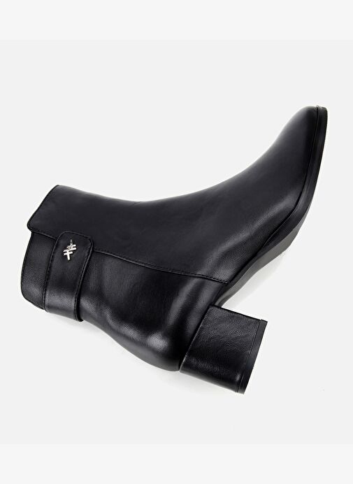 Kadın Deri Siyah Toka Detaylı Bilekte Topuklu Bot 01BOH313370A100 - Görsel 6