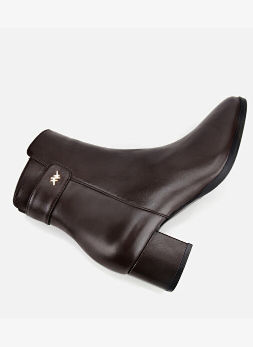 Kadın Deri Kahverengi Toka Detaylı Bilekte Topuklu Bot 01BOH313370A480 - Görsel 7