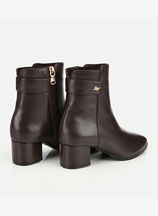 Kadın Deri Kahverengi Toka Detaylı Bilekte Topuklu Bot 01BOH313370A480 - Görsel 5