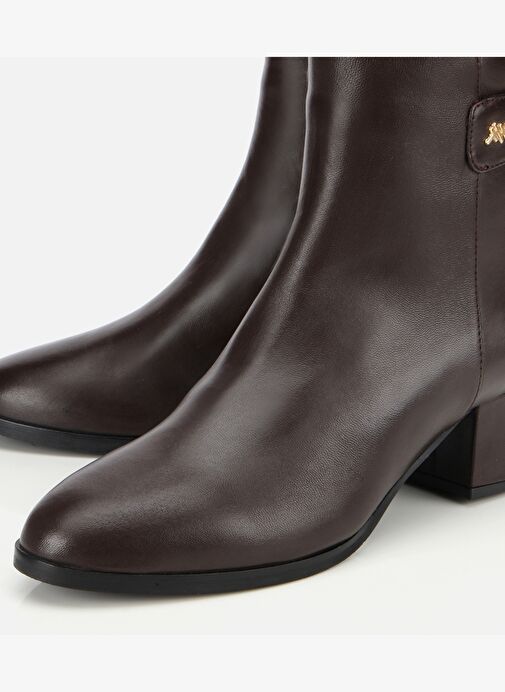 Kadın Deri Kahverengi Toka Detaylı Bilekte Topuklu Bot 01BOH313370A480 - Görsel 4